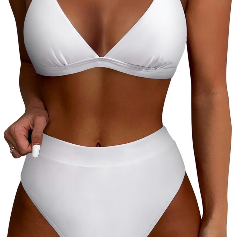 White Triangle Bikini